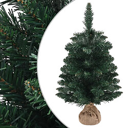 vidaXL Sapin de Noël artificiel avec support Vert 60 cm PVC 