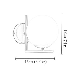 Acheter Stoex Lampe Murale Moderne Lampe Murale Globe en Verre E27, Applique Murale D'Intérieur Pour Salle de Bain, Chambre À Coucher, Couloir (Doré)