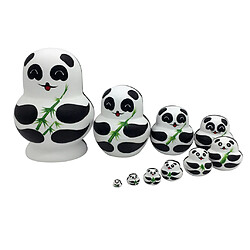 En Bois Russe Nidification Poupée Matriochka Poupées Cadeaux 10 Pièces Pandas Pingouins Poupées russes emboîtées