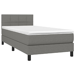 Avis Sommier à lattes et LED,Cadre à lattes de lit avec matelas pour Adulte Gris foncé 80x200cm -MN46302