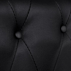 Avis vidaXL Canapé Chesterfield à 2 places cuir synthétique noir