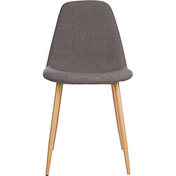 Atmosphera, Createur D'Interieur Lot de 2 chaises Roka Pastel Scandi - Gris foncé - Atmosphera