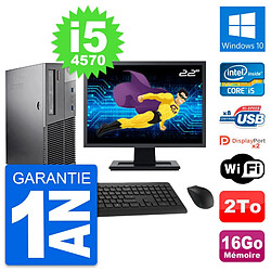 PC Lenovo M93p SFF Ecran 22" Intel i5-4570 RAM 16Go Disque 2To Windows 10 Wifi · Occasion 