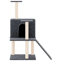 Avis Arbre à chat avec griffoirs,niche pour chat en sisal Gris foncé 109 cm -MN80949