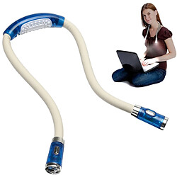 Wewoo Lampe Portable en forme de LED mains libres flexible câlin cou lecture livre torche bleu