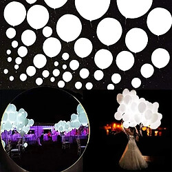 Euro Mega 20 PCS Ballons LED Lumineux Blanc 12" Decoration Lumineuse Ballon pour Mariage Anniversaire Fête Soirée Divers Festivals 20 Pièces