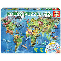 Educa Borras Puzzle 150 pcs - Mappemonde dinosaures