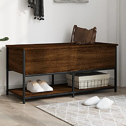 Maison Chic Banc de rangement | Meuble de rangement d'Entrée | Coffres d'Intérieur chêne marron 100x42,5x47 cm bois d'ingénierie -MN60671