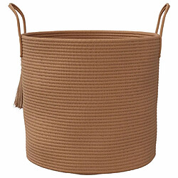 Avis vidaXL Panier de rangement marron Ø40x35 cm coton