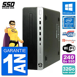 PC HP ProDesk 600 G3 SFF Intel Pentium G4400 RAM 32Go SSD 240Go Windows 10 Wifi · Occasion 