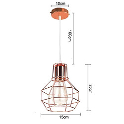 Acheter Stoex E27 Suspension industrielle cage Lustre abat-jour luminaire pour salon salle à manger cuisine bar