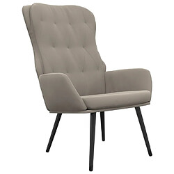 Maison Chic Chaise de relaxation | Fauteuil relax Gris clair Velours -GKD67385