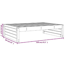 vidaXL Repose-pied de jardin 120x80 cm blanc bois de pin massif pas cher