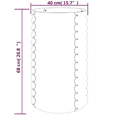 Acheter Maison Chic Jardinière,Bac à fleurs - pot de fleur de jardin Acier enduit de poudre 40x40x68 cm Marron -GKD77592