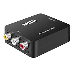 NC OCIODUAL Adaptateur de Composite AV RCA CVBS vers HDMI Video Audio 1080p Noir pour TV Convertisseur AV2HDMI2 Full HD 