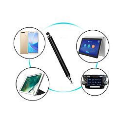 2pcs 2 en 1 Pen Capacitive Capacitive Coupe transparente Coupe d'aspiration Dual Touch Point Lecteur Stabilité Haute Stabilité Pen-Noir