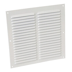 grille d'aération - a visser - persienne - alu - blanc - 150 x 150 mm - nicoll 1lm1515b