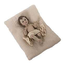 Figurine Décorative Alexandra House Living Beige Plastique Bébé Jésus 10 x 13 x 19 cm Coussin