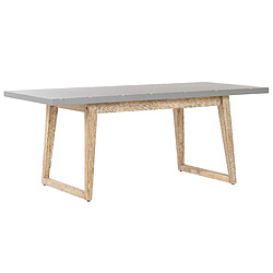 Beliani Table de jardin 180 x 90 cm Béton Gris ORIA