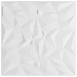 vidaXL Panneaux muraux 48 pcs blanc 50x50 cm XPS 12 m² améthyste