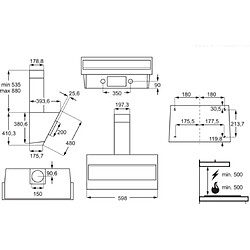 Acheter Hotte décorative inclinée 60cm 600m3/h blanc - lfv316w - ELECTROLUX