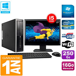 PC HP Compaq Pro 6300 SFF I5-2400 16Go 250Go Graveur DVD Wifi W7 Ecran 19" · Occasion 