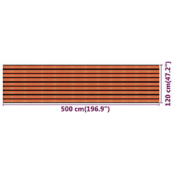 Acheter vidaXL Écran de balcon Multicolore 120x500 cm PEHD