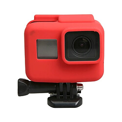 Wewoo Coque rouge pour GoPro HERO5 Silicone Border Frame Mount boîtier de protection de de Shell 