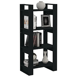 Acheter vidaXL Bibliothèque/Séparateur de pièce Noir 60x35x125 cm Bois massif