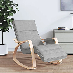 vidaXL Chaise à bascule Gris clair Tissu