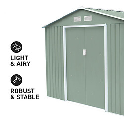 Avis Soana Garden Shed Maison en tôle galvanisée verte pour outils de jardin solides et résistants Ortisei NATURE 277x191x202cm