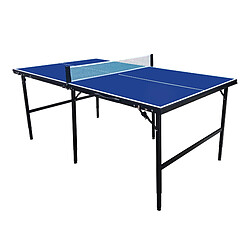 COUGAR Table de Ping Pong Midi 1800 Portable Bleu | Ping Pong de Table Cadre Robuste Aluminium, Protections Angles | Tennis de Table Pliable, Rangement Facile, Garantie de 2 ans.