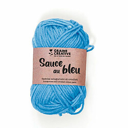 Graines Creatives Fil de coton spécial crochet et amigurumi 55 m - bleu ciel