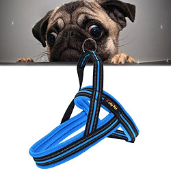 Wewoo Pour Animal de compagnie Chiens bleu A7 Réfléchissant Polyester Poitrine Harnais Laisse Traction Big Dogs Chaîne de Sécurité Collier de Corde, Taille: L, 2.5 * 68 * 84 cm Pet 