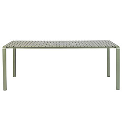 Mes Table de jardin 214x96,7x75 cm en aluminium vert - VONDEL