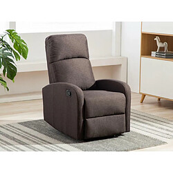 Vente-Unique Fauteuil relax en tissu ISAO - Marron pas cher