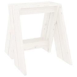 Acheter vidaXL Tabourets lot de 2 blanc 40x40x45 cm bois massif de pin