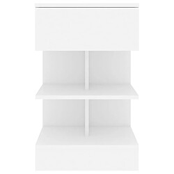 Acheter vidaXL Tables de chevet 2 pcs Blanc 40x35x65 cm Bois d’ingénierie