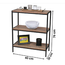 RIVERSIDE ETAGERE 3 ETAGES 60X30XH76CM+Urban Living pas cher