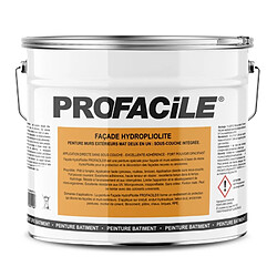 Peinture façade mat HydroPliolite PROFACILE, impression, finition, durable jusqu'a 10 ans-10 litres-Pierre (RAL 085 90 20)