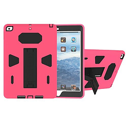 Wewoo Coque noir et Magenta pour iPad 9,7 pouces 2017 PC + Silicone Antichoc Housse de protection arrière avec support +