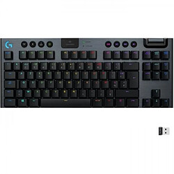 Clavier gaming mécanique Logitech G915 TKL LIGHTSPEED RVB sans fil, sans pavé numérique - GL Clicky