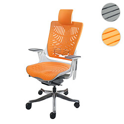 Mendler Chaise de bureau MERRYFAIR Wau 2b, chaise de bureau chaise pivotante, coque dure, ergonomique ~ orange 