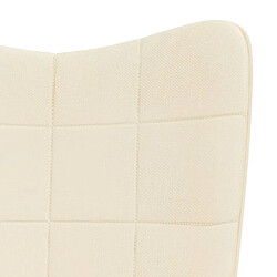 Maison Chic Chaise à bascule | Fauteuil Relax, design moderne Crème Tissu -GKD28485 pas cher