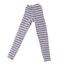 leggings à rayures longues chaussettes pantalons habiller pour 12 pouces blythe poupée bjd gris Vêtements de poupée 1/6