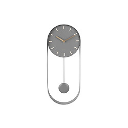 Karlsson Horloge à balancier pendulum design Charm - H. 50 cm - Gris