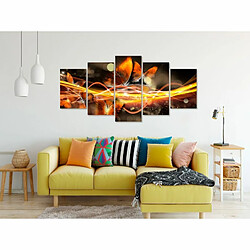 Paris Prix Tableau 5 Panneaux Swarm of Butterflies Wide Orange 100 x 200 cm