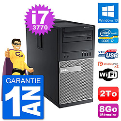 PC Tour Dell 7010 Intel Core i7-3770 RAM 8Go Disque Dur 2To Windows 10 Wifi - Occasion