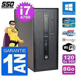 PC Tour HP EliteDesk 800 G1 Intel Core i7-4790 RAM 8Go SSD 120Go Windows 10 Wifi · Occasion 