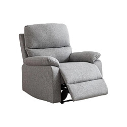 Vente-Unique Fauteuil relax électrique en tissu gris clair LUNANO pas cher